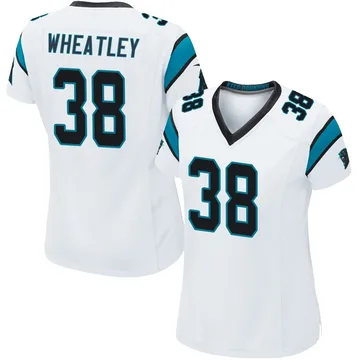 Women's Nike Carolina Panthers Zakee Wheatley White Jersey - Game