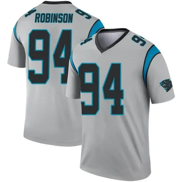 Youth Nike Carolina Panthers A'Shawn Robinson Inverted Silver Jersey - Legend