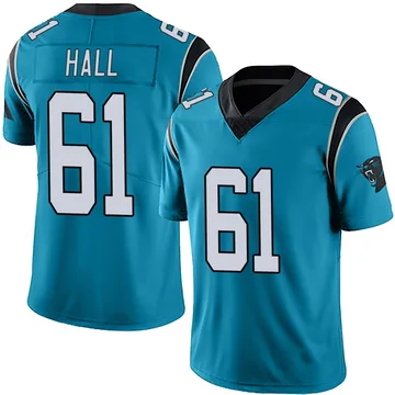 Youth Nike Carolina Panthers Aaron Hall Blue Alternate Vapor Untouchable Jersey - Limited