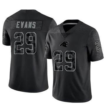 Youth Nike Carolina Panthers Akayleb Evans Black Reflective Jersey - Limited