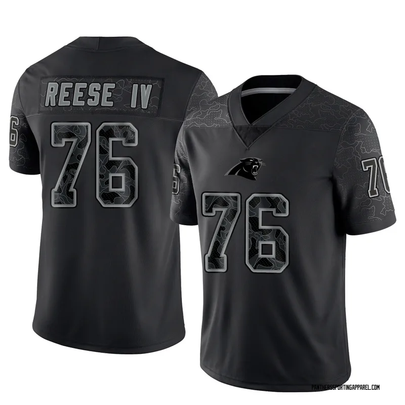 Youth Nike Carolina Panthers Albert Reese IV Black Reflective Jersey - Limited