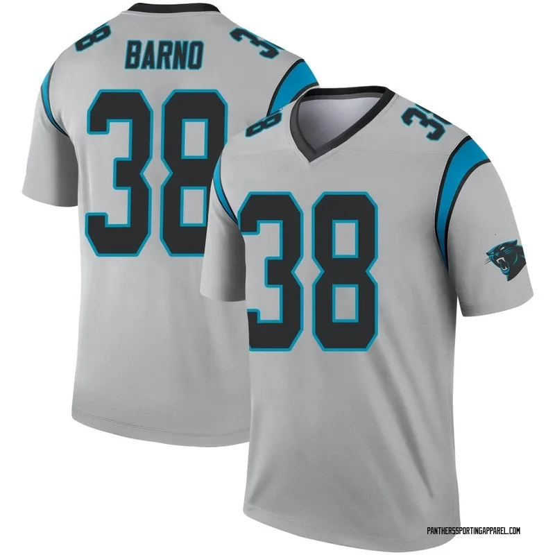 Youth Nike Carolina Panthers Amare Barno Inverted Silver Jersey - Legend
