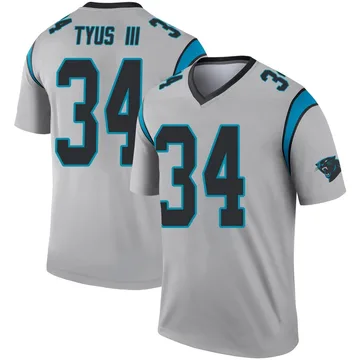 Youth Nike Carolina Panthers Anthony Tyus III Inverted Silver Jersey - Legend