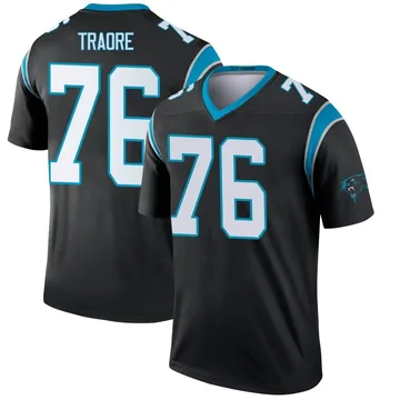 Youth Nike Carolina Panthers Badara Traore Black Jersey - Legend