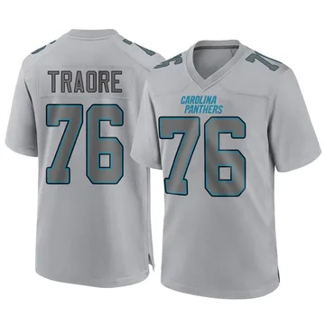 Youth Nike Carolina Panthers Badara Traore Gray Atmosphere Fashion Jersey - Game