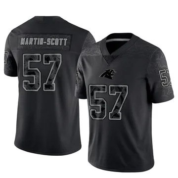 Youth Nike Carolina Panthers Bam Martin-Scott Black Reflective Jersey - Limited