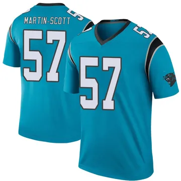 Youth Nike Carolina Panthers Bam Martin-Scott Blue Color Rush Jersey - Legend