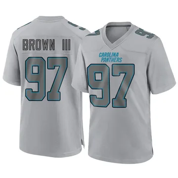 Youth Nike Carolina Panthers Bobby Brown III Gray Atmosphere Fashion Jersey - Game