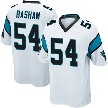 Youth Nike Carolina Panthers Boogie Basham White Jersey - Game