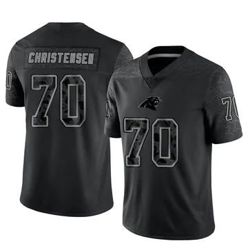 Youth Nike Carolina Panthers Brady Christensen Black Reflective Jersey - Limited