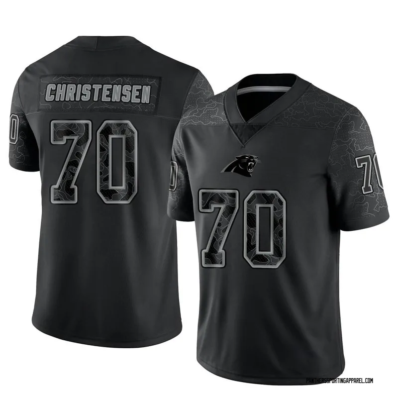 Youth Nike Carolina Panthers Brady Christensen Black Reflective Jersey - Limited