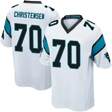 Youth Nike Carolina Panthers Brady Christensen White Jersey - Game