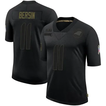 Youth Nike Carolina Panthers Brenton Bersin Black 2020 Salute To Service Jersey - Limited