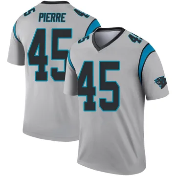 Youth Nike Carolina Panthers Bryce Pierre Inverted Silver Jersey - Legend