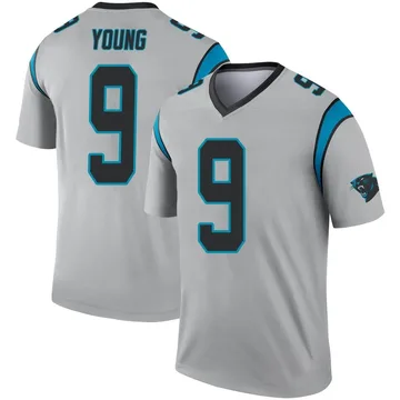 Youth Nike Carolina Panthers Bryce Young Inverted Silver Jersey - Legend