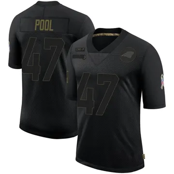 Youth Nike Carolina Panthers Bumper Pool Black 2020 Salute To Service Jersey - Limited