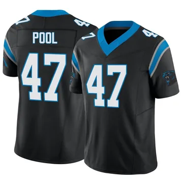 Youth Nike Carolina Panthers Bumper Pool Black Vapor F.U.S.E. Jersey - Limited