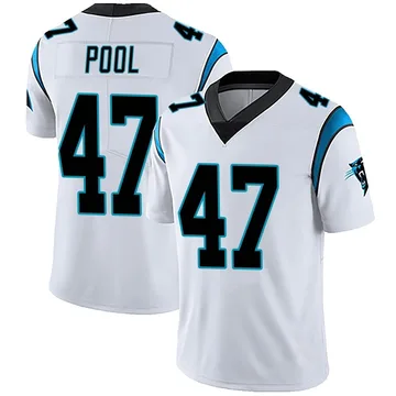 Youth Nike Carolina Panthers Bumper Pool White Vapor Untouchable Jersey - Limited