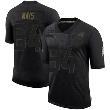 Youth Nike Carolina Panthers Cade Mays Black 2020 Salute To Service Jersey - Limited