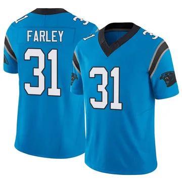 Youth Nike Carolina Panthers Caleb Farley Blue Vapor F.U.S.E. Jersey - Limited
