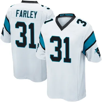 Youth Nike Carolina Panthers Caleb Farley White Jersey - Game
