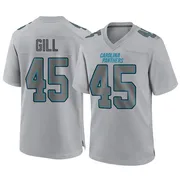Youth Nike Carolina Panthers Cam Gill Gray Atmosphere Fashion Jersey - Game