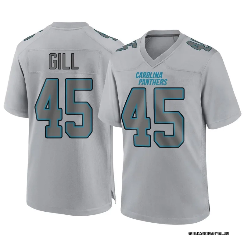 Youth Nike Carolina Panthers Cam Gill Gray Atmosphere Fashion Jersey - Game