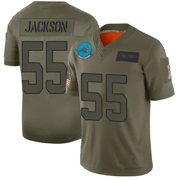 Youth Nike Carolina Panthers Cam Jackson Camo 2019 Salute to Service Jersey - Limited