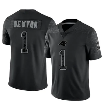 Youth Nike Carolina Panthers Cam Newton Black Reflective Jersey - Limited