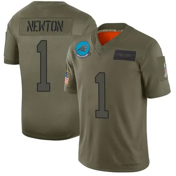 Youth Nike Carolina Panthers Cam Newton Camo 2019 Salute to Service Jersey - Limited