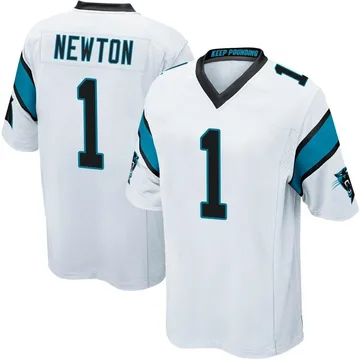 Youth Nike Carolina Panthers Cam Newton White Jersey - Game