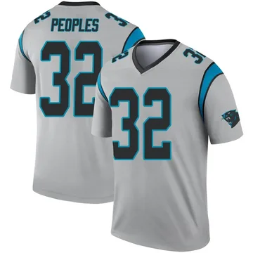 Youth Nike Carolina Panthers Camerun Peoples Inverted Silver Jersey - Legend
