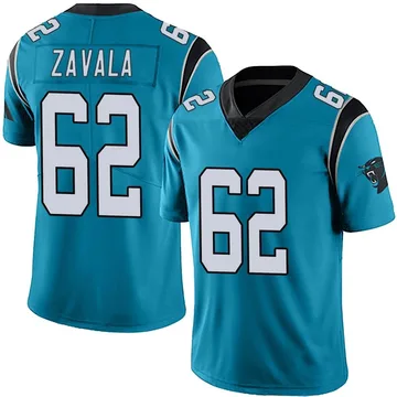 Youth Nike Carolina Panthers Chandler Zavala Blue Alternate Vapor Untouchable Jersey - Limited