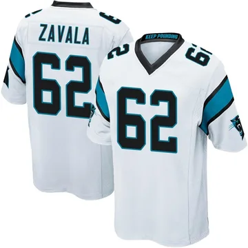 Youth Nike Carolina Panthers Chandler Zavala White Jersey - Game