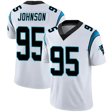 Youth Nike Carolina Panthers Charles Johnson White Vapor Untouchable Jersey - Limited