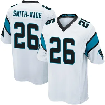 Youth Nike Carolina Panthers Chau Smith-Wade White Jersey - Game
