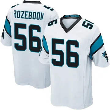Youth Nike Carolina Panthers Christian Rozeboom White Jersey - Game