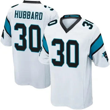 Youth Nike Carolina Panthers Chuba Hubbard White Jersey - Game