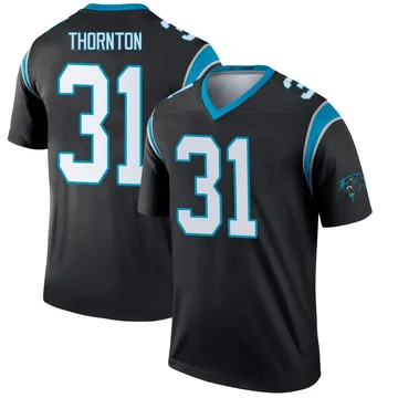Youth Nike Carolina Panthers Corey Thornton Black Jersey - Legend