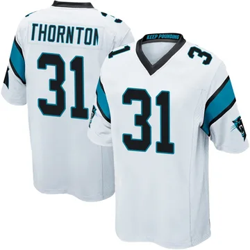 Youth Nike Carolina Panthers Corey Thornton White Jersey - Game