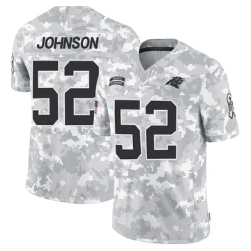 Youth Nike Carolina Panthers DJ Johnson Arctic Camo 2024 Salute to Service Jersey - Limited