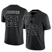 Youth Nike Carolina Panthers DJ Johnson Black Reflective Jersey - Limited