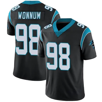 Youth Nike Carolina Panthers D.J. Wonnum Black Team Color Vapor Untouchable Jersey - Limited
