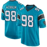 Youth Nike Carolina Panthers D.J. Wonnum Blue Alternate Jersey - Game
