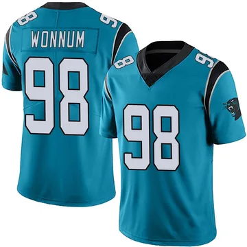 Youth Nike Carolina Panthers D.J. Wonnum Blue Alternate Vapor Untouchable Jersey - Limited