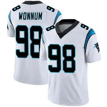 Youth Nike Carolina Panthers D.J. Wonnum White Vapor Untouchable Jersey - Limited