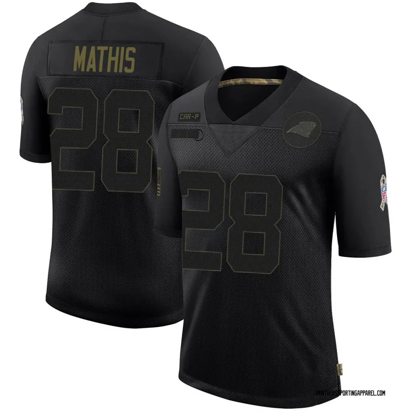 Youth Nike Carolina Panthers Damarri Mathis Black 2020 Salute To Service Jersey - Limited