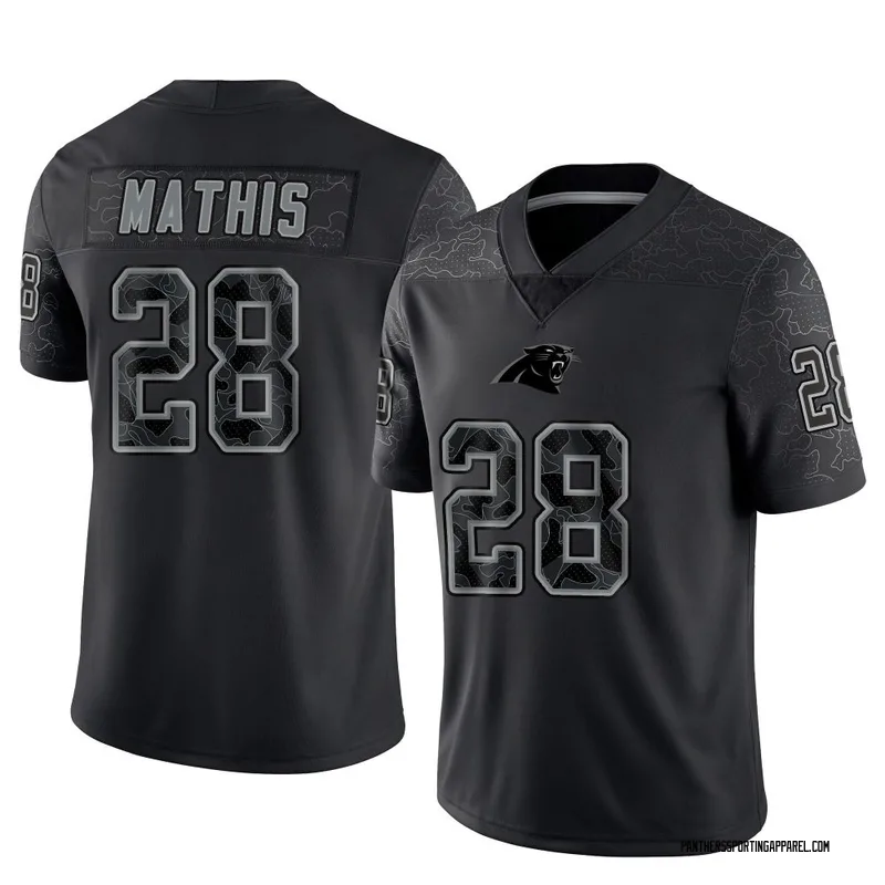 Youth Nike Carolina Panthers Damarri Mathis Black Reflective Jersey - Limited