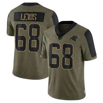 Youth Nike Carolina Panthers Damien Lewis Olive 2021 Salute To Service Jersey - Limited