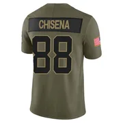 Youth Nike Carolina Panthers Dan Chisena Olive 2025 Salute to Service Jersey - Limited